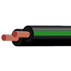 Black/Green 4mm Figure 8 100M Twin Core (Spooled Length)