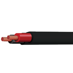 Black/Red 5mm Twin Core 30M Twin Sheath (Spooled Length)