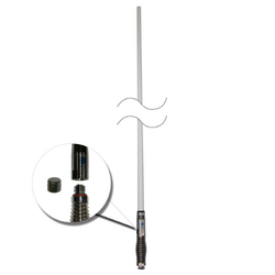 RFI UHF CB 8dBi Collinear Antenna (477 MHz); 5m FME(F) & UHF(M) Adaptor - White