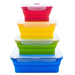 Supex Collapsible Rectangle Containers - Pack Of 4