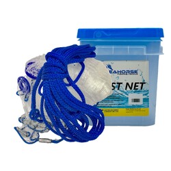 Seahorse 10ft Lead Weighted - Mono Drawstring Cast Net With 3/4" Mesh