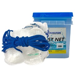 Seahorse 10ft Top & Bottom Pocket - Mono Cast Net With 1" Mesh