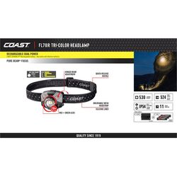 Coast Headlamps 530 Lumens Rech (Tri)