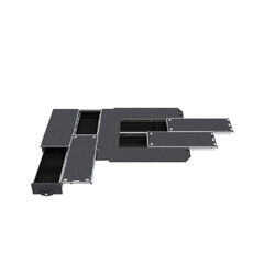 4WD Interiors Single Roller Floor Side Drawers & Dual Roller Floor Rear Drawers suits Toyota Hiace Van 05/2019-Current