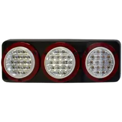 Supex Stop/Tail/Indicator/Reverse, Clear Lens, Chrome Base