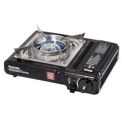 Gasmate Travelmate II Single Butane Stove - Black with Stainless Steel Spill Tray