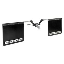 Clearview Rock Tamers 2" Hub Mudflap System Matte Black/Stainless Steel Trim Plates(Includes 1 x 850mm mesh insert)