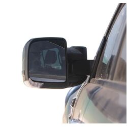 Clearview Towing Mirrors [Compact, Pair, Heated, Power-fold, Multi-Signal, Electric, Black] - Mitsubishi Triton 2015 on