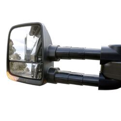 Clearview Towing Mirrors [Next Gen, Pair, Heated, Power-fold, Multi-Signal, Electric, Black] For Mitsubishi Triton 2015 on