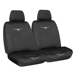 RM Williams Canvas Seat Covers Black Front Pair
