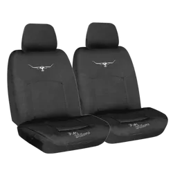 RM Williams Canvas Seat Covers Black Front Pair