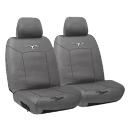 RM Williams Canvas Seat Covers Grey Front Pair