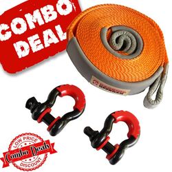 Carbon Snatch Strap And 2 X Bow Shackle Combo Deal