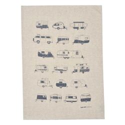 Van Go Collections Tea Towel  Destinations Collection  Grey Caravans