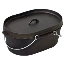 Supex 10Qt Oval Dutch Oven Preseasoned