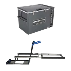 Engel 80 Litre Portable Fridge-Freezer & Msa Ds60 Fridge Drop Slide Bundle