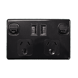 NCE DUAL POLE POWER-POINT WITH USB CHARGER
