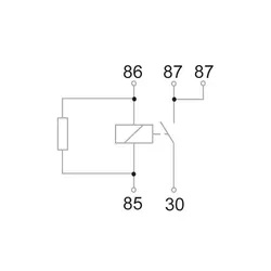 Tyco Mini Relay 12V 40A (Pkt 10) N/O 5 Pin 2 X 87 Terminals Resistor Protected