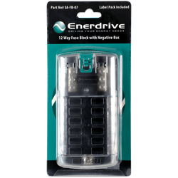Enerdrive Enerdrive Fuse Box - 12 Circuit With Negative Bus And Cover