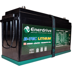 200Ah 12V DC ENERDRIVE Gen2 B-TEC LiFePO4 Lithium Battery