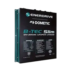 Enerdrive B-Tec 200A 12v Lithium Slim Metal Case