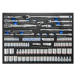 Kincrome Evolution 92 Piece Sockets & Accessories Eva Tray