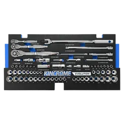 Kincrome Evolution 68 Piece Sockets & Accessories Eva Tray