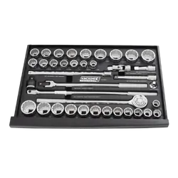 Kincrome Contour 37 Piece Sockets & Accessories Eva Tray
