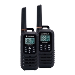 ECOXTALK EXG100 1-Watt IP54 Handheld UHF Radio Twin Pack (7km)