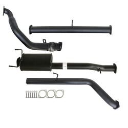 Ford Ranger PJ PK 2.5L & 3.0L 07 - 11 Manual 3" Turbo Back Carbon Offroad Exhaust With Muffler No Cat