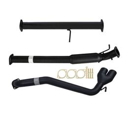 Ford Ranger PX 3.2L 10/2016>3" # Dpf # Back Carbon Offroad Exhaust With Hotdog Only Side Exit Tailpipe