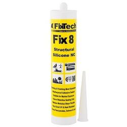 FixTech Fix8 Structural Grade Silicone Translucent  Anti Mould 300ml cartridge