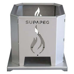 Supa Peg Cube Stainless Steel Firepit