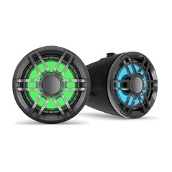 Fusion XS Series Marine Wake Tower Speakers, 6.5" 200-Watt Sports Marine Wake Tower Speaker with RGB LED Lighting
