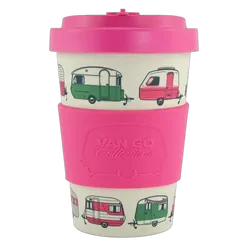 Van Go Collections Bamboo Travel Mug 400ml The Iconic Collection Vintage Pink