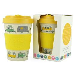 Van Go Collections Bamboo Travel Mug  400ml  The Iconic Collection  Pale Yellow