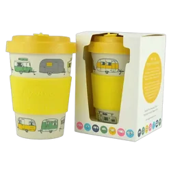Van Go Collections Bamboo Travel Mug 400ml The Iconic Collection Pale Yellow