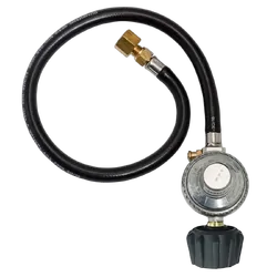 Gasmate Safelok Bbq Hose & Regulator LCC27 1/4 Bsp W/Adaptor