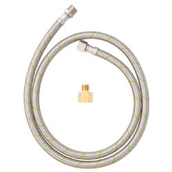 GAS BBQ BRAIDED HOSE 1200mm 3/8" BSP MALE & 1/4" BSP FEMALE CONNECTIONS