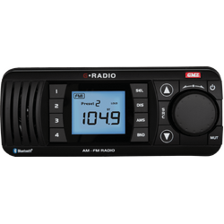 GME GR300BTB AM/FM With Bluetooth Marine Radio - Black