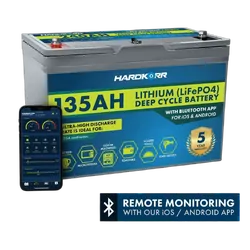 Hardkorr 135Ah Lithium (LiFePO4) Deep Cycle Battery w/Bluetooth