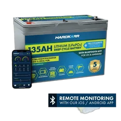 Hardkorr 135Ah Cold Climate Lithium (LiFePO4) Deep Cycle Battery w/Bluetooth