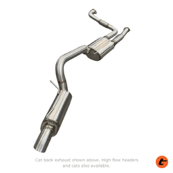 Torqit Stainless Exhaust For Nissan Patrol Y62 5.6L Series 1 - Series 5 (01/2013-On) Twin 3" into Single 3" Cat Back