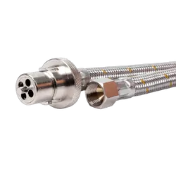 Companion Bayonet - 3/8" SAEF Braided Gas Hose 2000mm