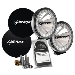 Lightforce HTX2 Hybrid (PAIR) Driving Lights 12V (Includes Harness, Lens Protectors & Anti Theft Nuts)