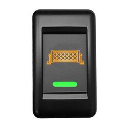Hulk 4x4 Switch Push Button On/Off 24V Led Light Bar T/S Isuzu Truck Amber/Green Illum