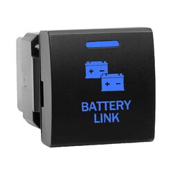Hulk 4x4 Switch Push Button Off/Mom On 12V Batt Link to suit Prado 150 Series 2017 On Blue Illum
