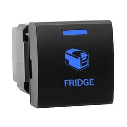 Hulk 4x4 Switch Push Button On/Off 12V Fridge to suit Prado 150 Series 2017 On Blue Illum