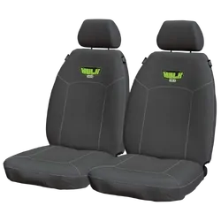 Hulk 4x4 Universal Hd Canvas Seat Cover Grey Fronts