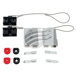 Hulk 4x4 Pkt 2 Grey 50Amp Connector Kit W/2X Plastic Covers, 4X Cable